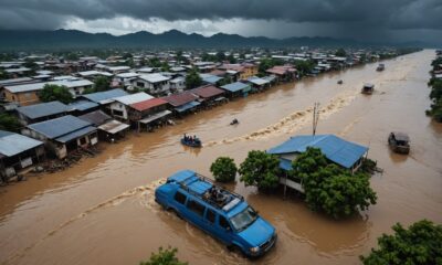 flooding at indonesia malaysia border