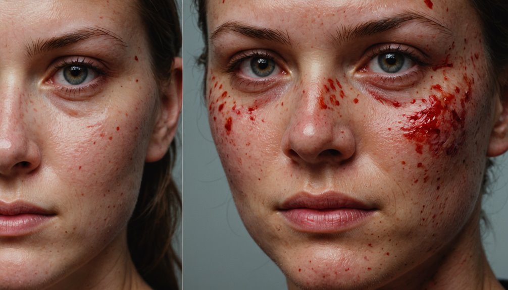 purging vs acne outbreak