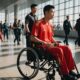 pemain China kembali menggunakan kursi roda