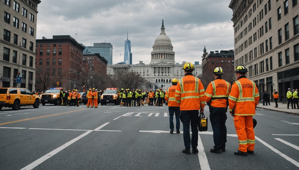 waspada tinggi di Washington dan New York